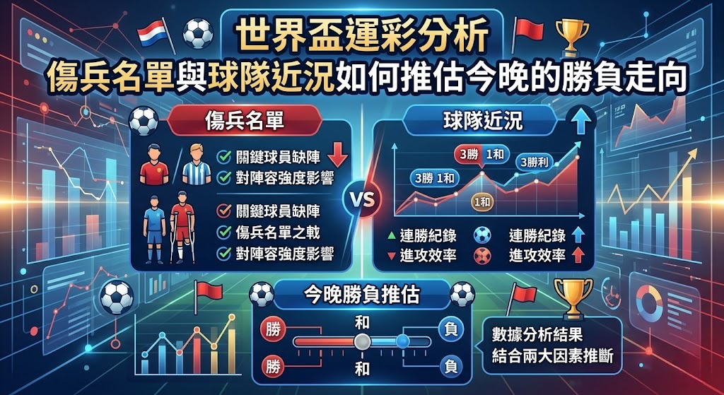 傷兵名單與球隊近況如何推估今晚的勝負走向